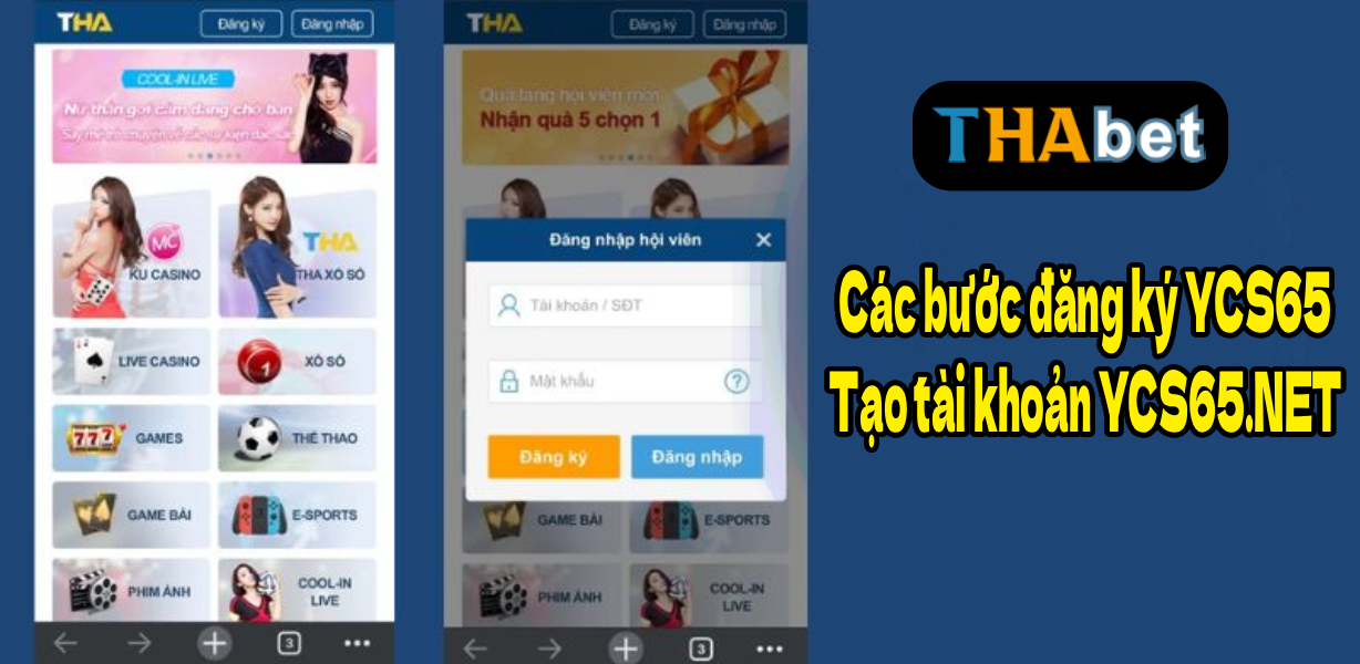 Các bước đăng ký YCS65 – Tạo tài khoản YCS65.NET