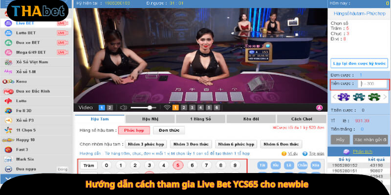 Hướng dẫn cách tham gia Live Bet YCS65 cho newbie
